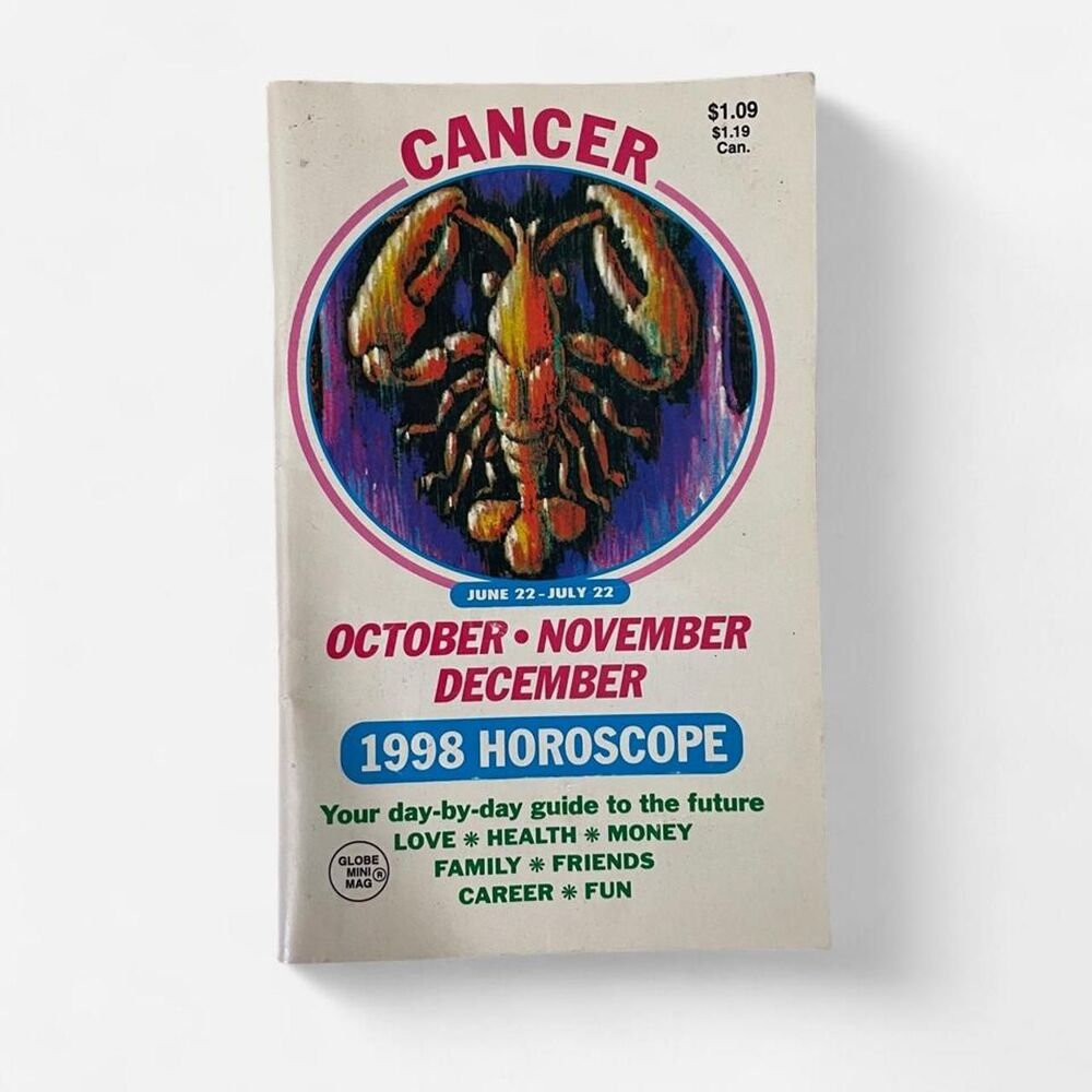 Vintage 1998 cancer horoscope guide booklet